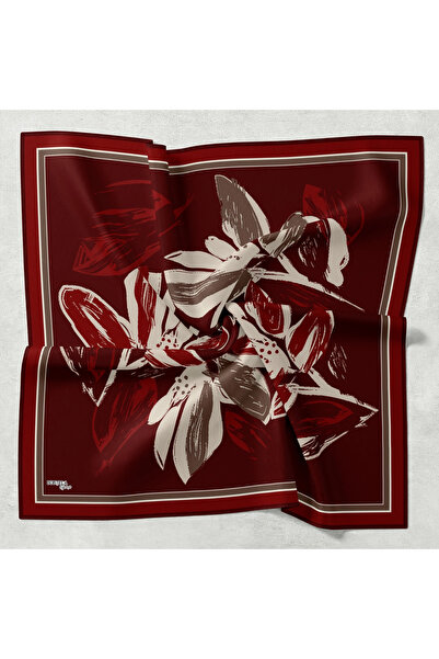 Bonjela Soft Scarf Clover Pattern Burgundy