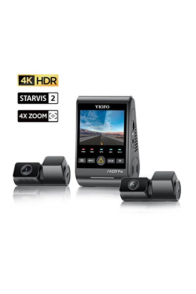 Viofo A229 Pro Tele 3 Kanallı Ön+Telefoto+Arka 4K+2K+1080P HDR Sony STARVIS 2...