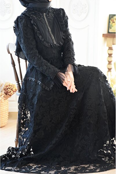 EMİNOS BUTİK Elegant Dress Black