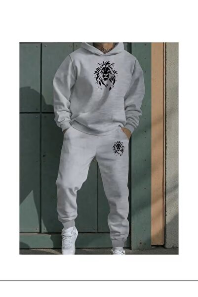 EFFRENATU Tracksuit Set with Butterfly Print and 2-Thread Design