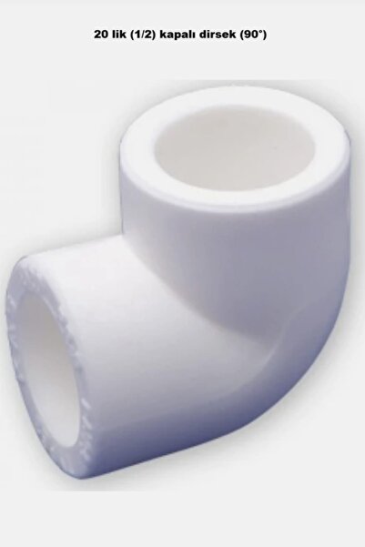 Elbo Dirsek pprc kapalı 20lik 1/2 dirsek 90 derece plastik dirsek su tesisatı
