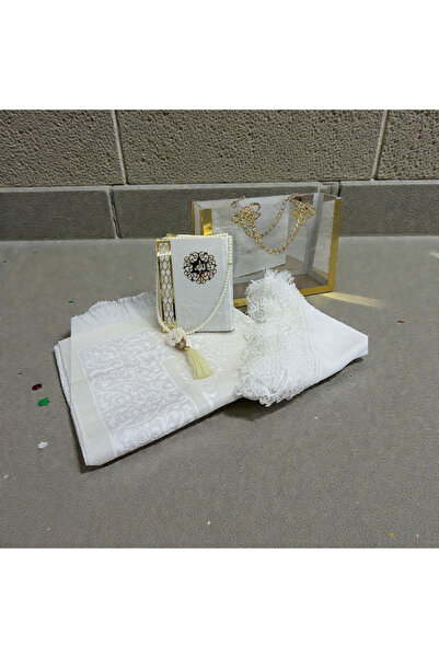 Zey-Al Quran Set with Dowry Bag |   Luxury Plexi Bag Inside |   Prayer Rug an...