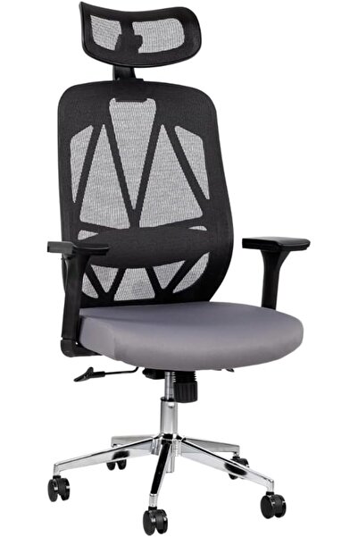 Afifa Furniture Black & Grey Mesh Office Chair
