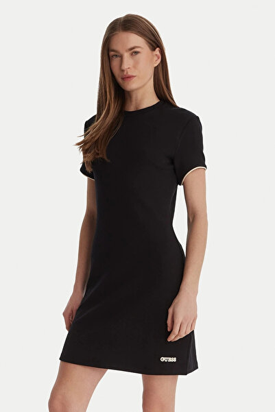 Guess Clara Short Sleeve Short Women's Black Dress V6Gk07K3002-Jblk
