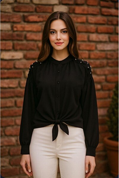 Divin store Women's blouse with pearls