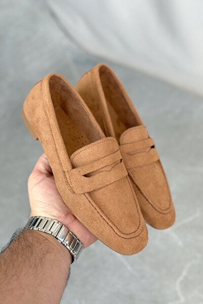 GOFFSHOES Γυναικείες μπαλαρίνες με επίπεδη σόλα Olbin - Tan Suede