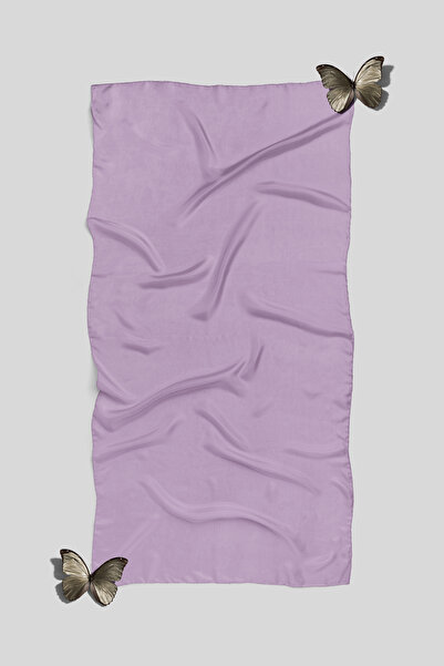 Befahomes Lila Düz Renk Pamuksu Soft Şal