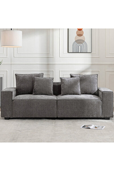homejoyz Royal Velvet Haven Sofa - 220 x 85 x 80 cm