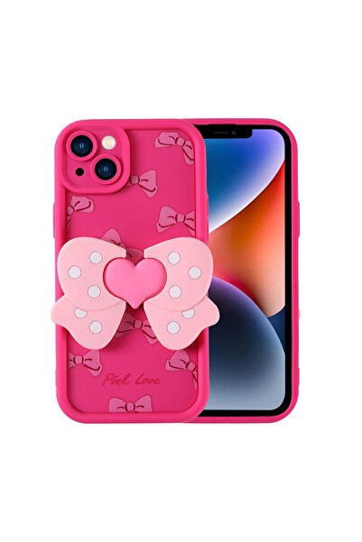 gnsstore غطاء حماية للكاميرا لهاتف iPhone 14 بتصميم GNST Kapya - وردي داكن