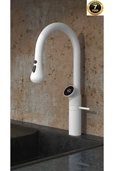 OEM صنبور حوض المطبخ بشاشة LED رقمية، 3 وظائف، صنبور حلزوني، مستورد، ضمان 7 س...