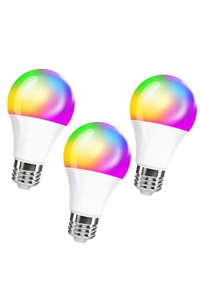 DAMUR Set of 3 Smart RGB LED Bulbs E27