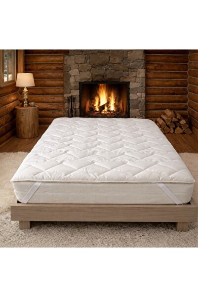 Pucioasa Mattress protector 80x190 cm quilted, wool filling, Stretchy at the ...