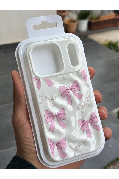 EDELFU Iphne 17 Pro Max Compatible - Wavy Crinkle Pattern Cover with Floral, ...