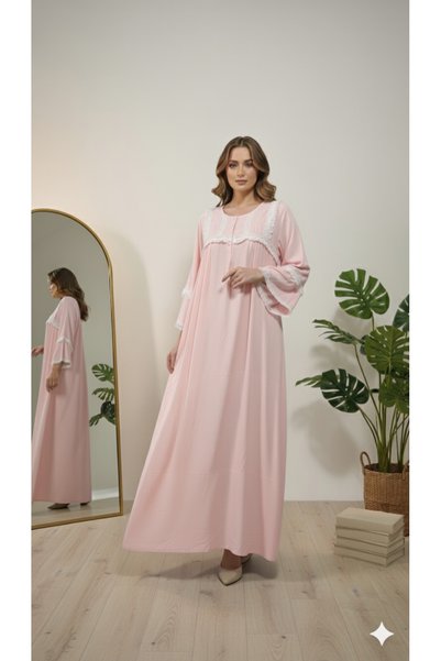 Maison Emarat Premium Lace Trim Long Nightgown