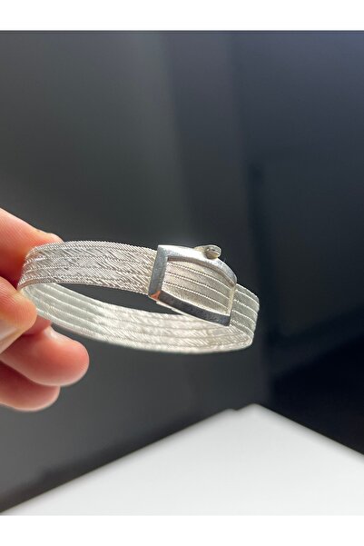 neşe silver 925 ayar Trabzon hasırı kelepçe kadın gümüş bilezik