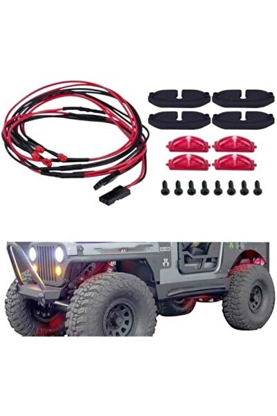 Shopi MUNTAQI SCX10 LED RC Wheel Well Lights Kit Rock Lights with Nylon Brack...