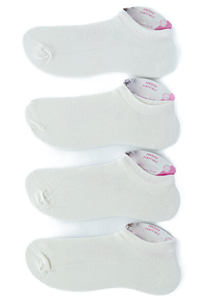 Oppland Women's Ballerina Socks 4-Piece Seamless Perfumed Cotton Knitted Soli...