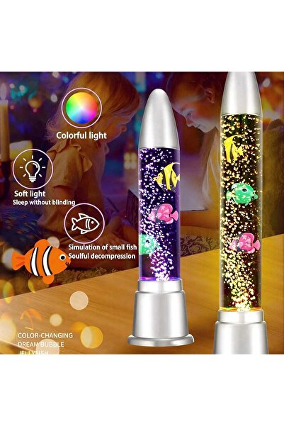Generic LED Sensory Bubble Fish Lamp – Color Changing Aquarium Night Light