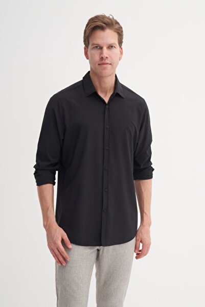 Cazador Мъжка риза с дълъг ръкав 20480 Черна
