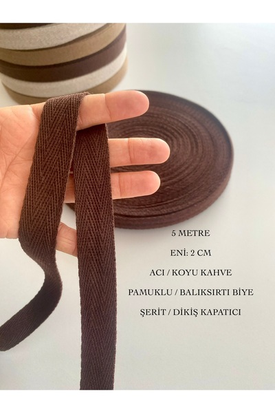 seyranat 5 metara širine, 2 cm, tamno smeđa, Pamuk komada, uska Tkano, šivaći...