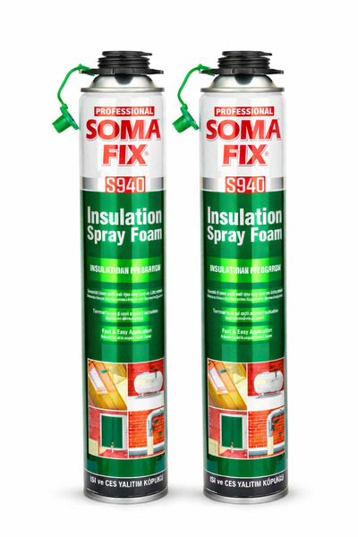 Somafix 2 ADET Tabancalı Isı Ve Ses Yalıtım Poliüretan Köpük s940