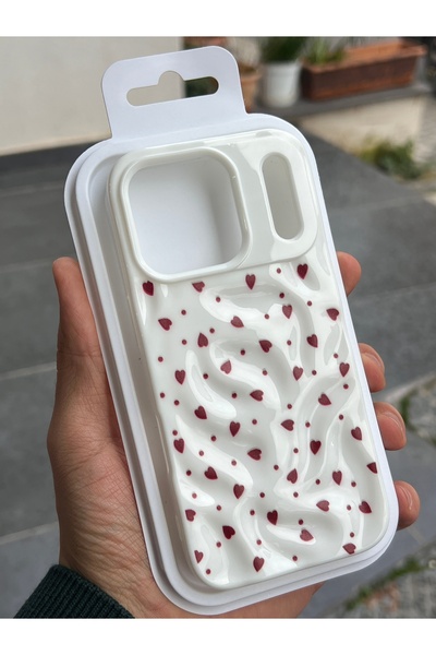 EDELFU Iphne 17 Pro Compatible - Wavy Crinkle Pattern Cover with Floral, Cher...