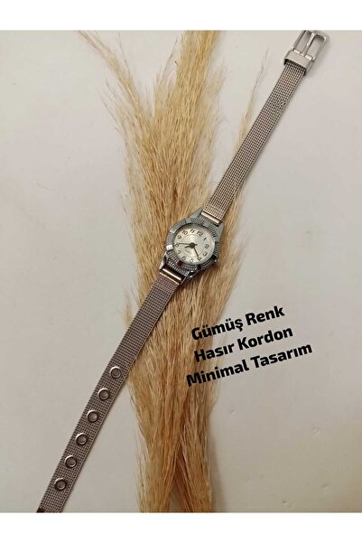 Brality Minimal Vintage Design - Silver Color Wicker Cord - Silver Color Case...