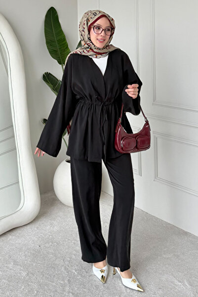 benguen Tied Double Suit Set M3005 Black