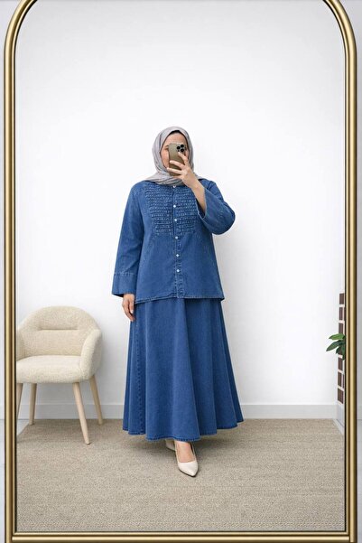İLGEN FASHİON Nevlürlü Denim Skirt Set