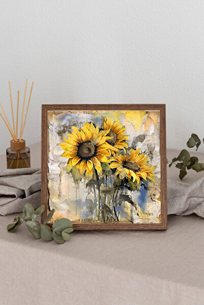 Dekorsiahome Τετράγωνος πίνακας με ξύλινο πλαίσιο TK2850