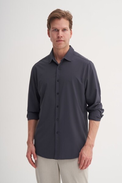 Cazador Men's Long Sleeve Shirt 20480 Anthracite