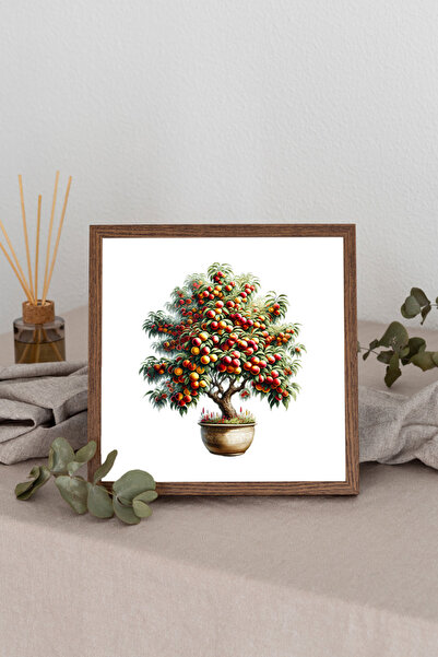 Dekorsiahome Τετράγωνος πίνακας με ξύλινο πλαίσιο TK2918