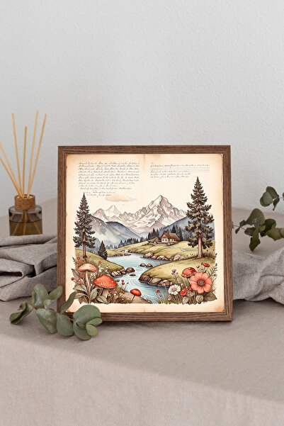 Dekorsiahome Τετράγωνος πίνακας με ξύλινο πλαίσιο TK2844