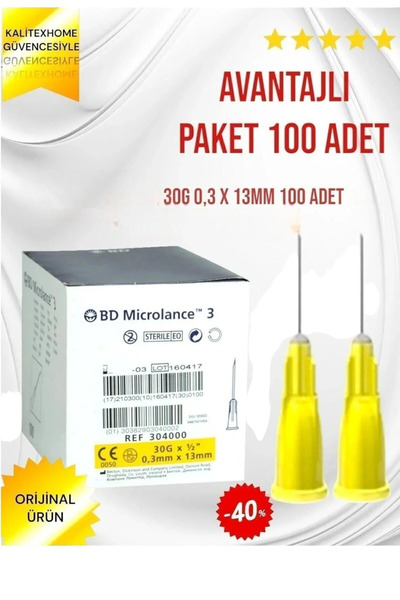 BD MICROLANCE Botox Işlem Iğnesi Iğne - mezoterapi ucu - botoks-prp-sarı Mezo...