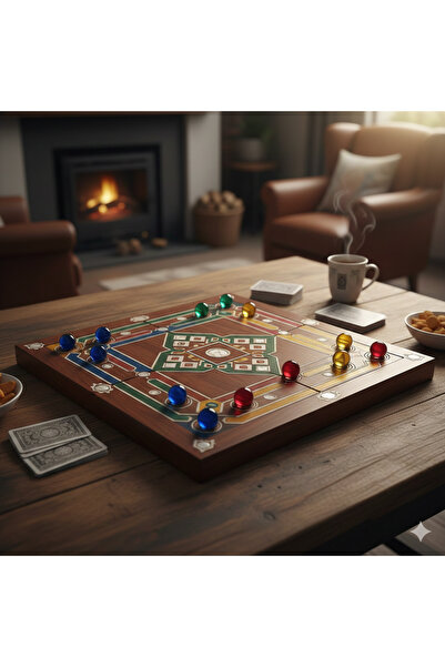 Generic A sturdy wooden jacquard game for strategic planning, complete with a...