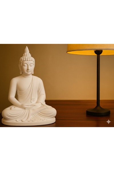 AtölyeMatris Buddha Heykel Biblo Dekoratif Obje 13 CM YÜKSEKLİK 3D BASKI PLA ...