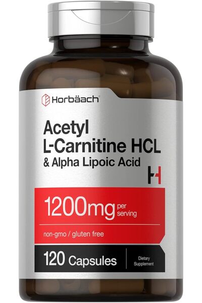 Horbaach Acetyl Carnitine Hcl Alpha Lipoic Acid 1200Mg 120 Caps