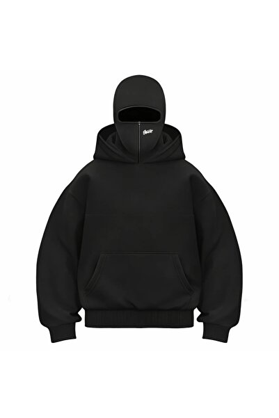 Flaubert Unisex Snow Mask Ninja Sweatshirt Cardigan 3 Yarn Thick Zippered Zip