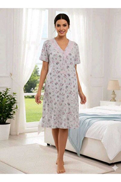 Erse Short Sleeved Bamboo Nightgown 999