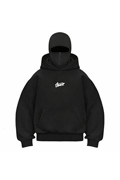 Flaubert Unisex Snow Mask Ninja Sweatshirt Cardigan 3 Yarn Thick Zippered Zip