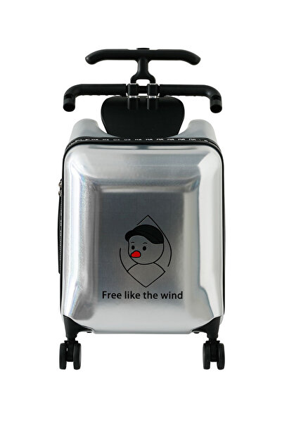 Fab N Funky Feel Like Wind Theme Trolley Luggage Bag, Smooth-Rolling Wheels, ...