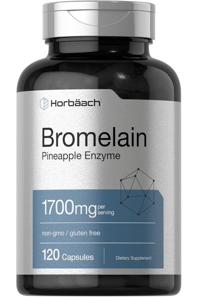 Horbaach Horbäach Bromelain 1700 mg Supports Digestive Health Pineapple Enzym...
