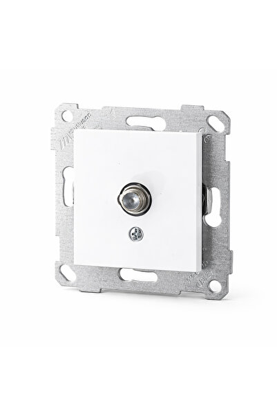 Mutlusan Sat Prizi F Female Connector White – Tv Satellite Antenna Socket Mec...