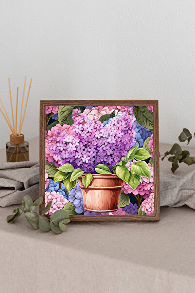 Dekorsiahome Τετράγωνος πίνακας με ξύλινο πλαίσιο TK2834