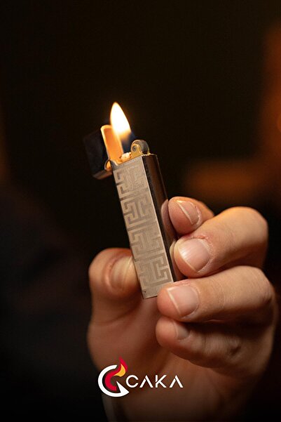 caka lighter Caka Zen Serisi El Yapımı Pirinç Benzinli Çakmak Minimal Tasarım