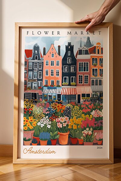 Saturn Tablou înrămat Amsterdam, Olanda, pentru iubitorii de călătorii, decor...