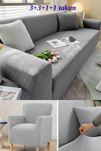 kutlale Set de huse pentru canapea, canapea extensibilă, cu model Pitikare di...