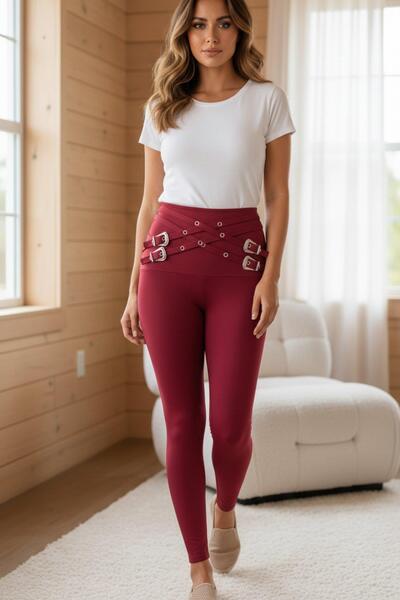 Mossta Eyelet Detailed Fit Diving Tights - Red