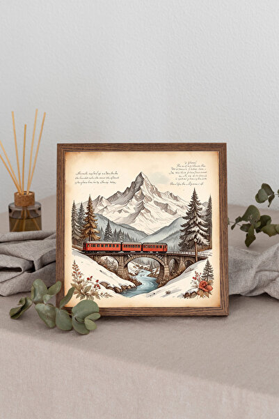 Dekorsiahome Τετράγωνος πίνακας με ξύλινο πλαίσιο TK2843