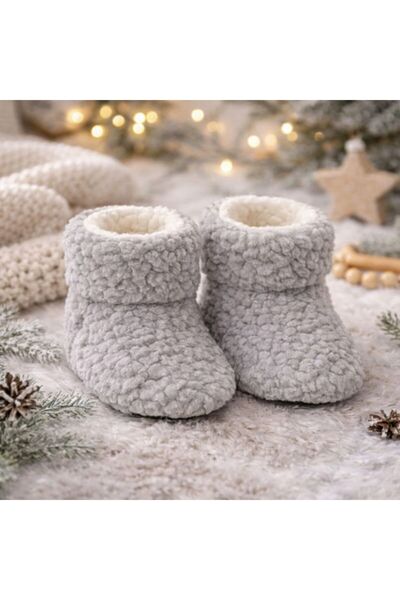 Peppino Bebek & Çocuk Kaydırmaz Tabanlı Ev Botu / Panduf / Kışlık Peluş Düz R...